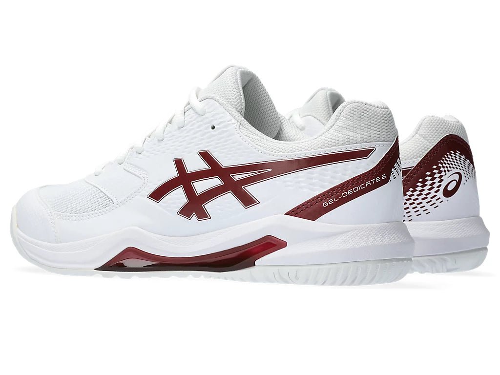 Pickleball Shoes Asics Gel-Dedicate 8 White / Antique Red