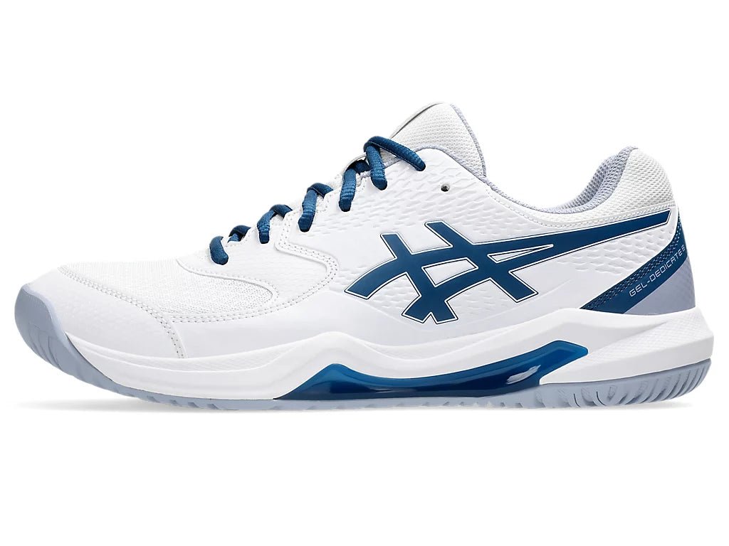 Asics Gel-Dedicate 8 White / Mako Blue Pickleball Shoes