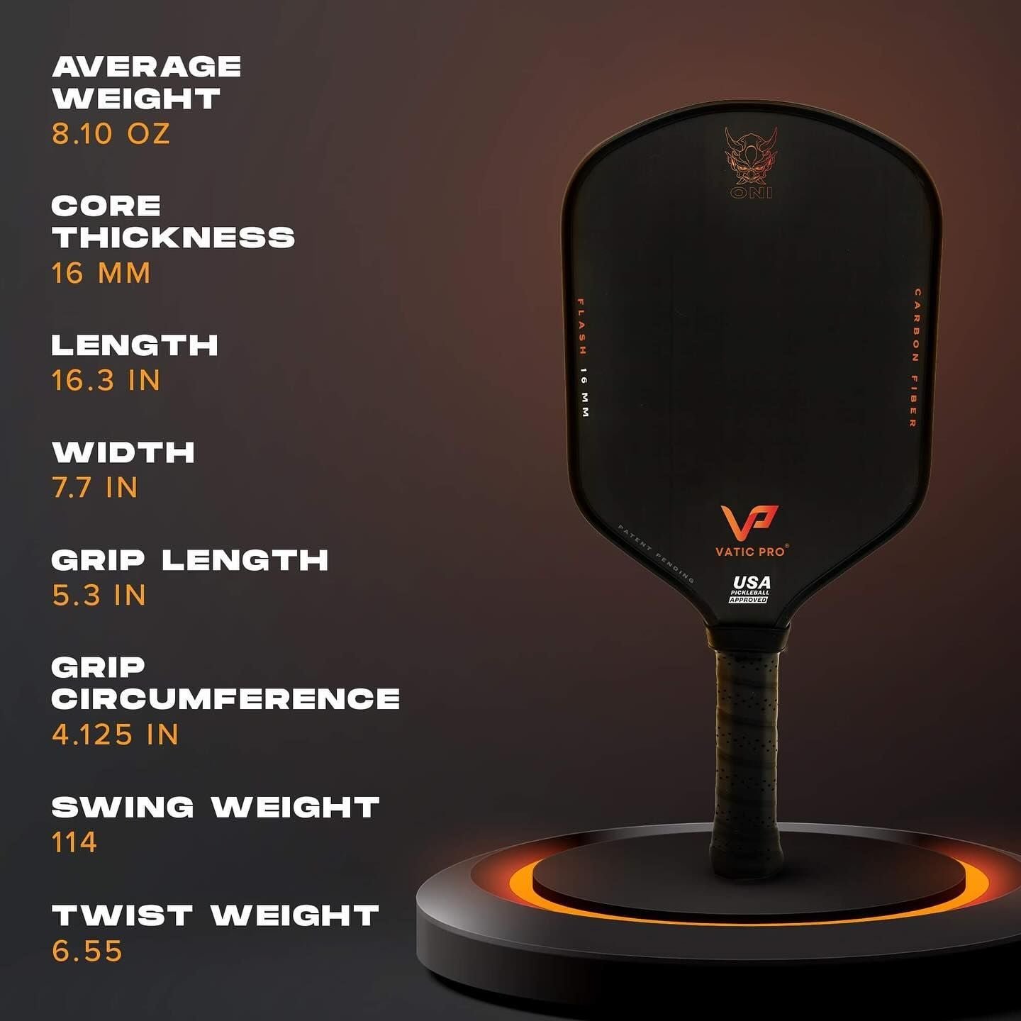 Vatic Pro Pickleball Racket - Oni V7